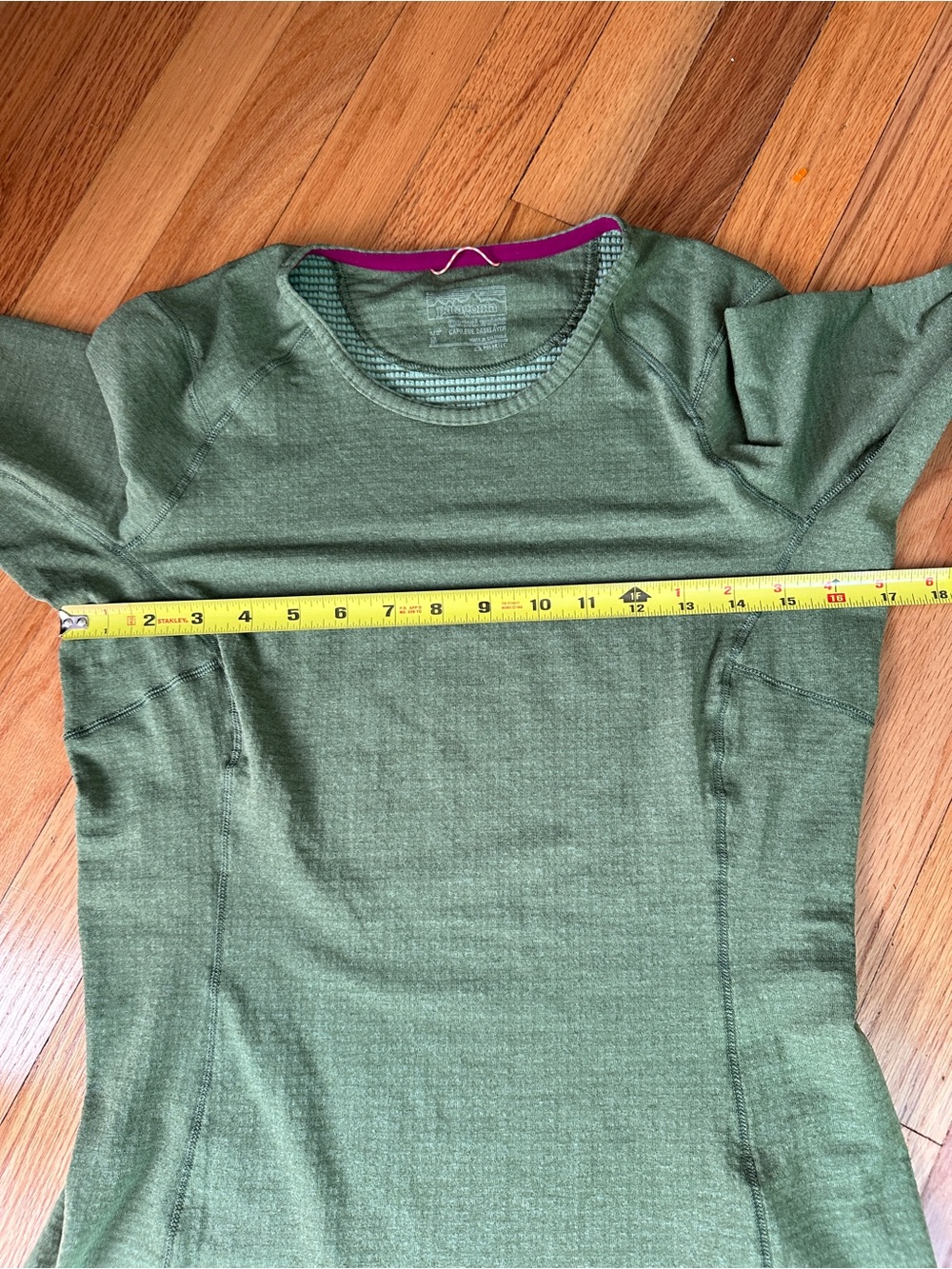 Patagonia Capilene 3 Midweight Crew Baselayer Top Women’s M OlivGreen Long Sleev - Picture 6 of 13